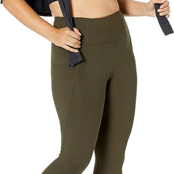 New Core 10 All Day Comfort High Waist Yoga Legging With Side Pockets Olive - Picture 2 of 8